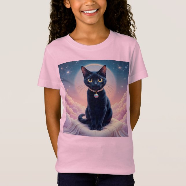 Black Cat Heaven T Shirt (Framsida)