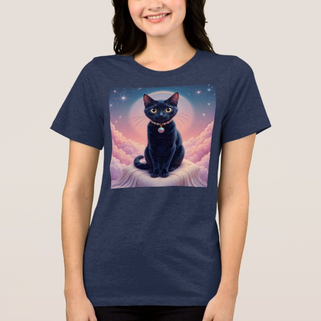 Black Cat Heaven T Shirt (Framsida)
