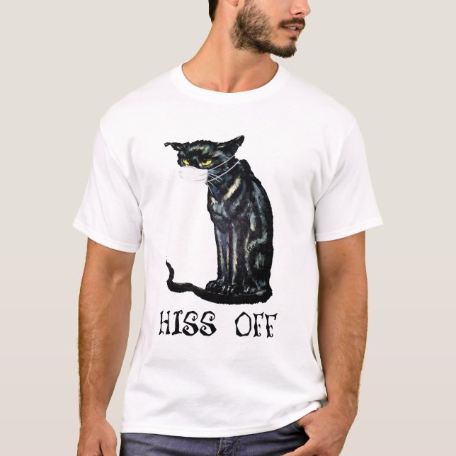 Black Cat Hiss Off Shirt Funny 2020 Kantsint T Shirt (Framsida)