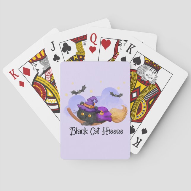 Black Cat Hisses Casinokort (Baksidan)