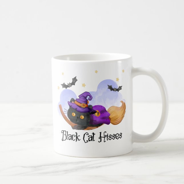 Black Cat Hisses Kaffemugg (Höger)