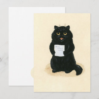 Black Cat Home Sweet Home Rädding Shelter Cute Anteckningskort