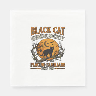 Black Cat Humane Society Halloween Full Moon Fladd Pappersservett