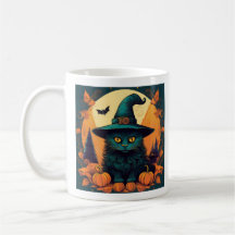 Black Cat i en Witches Hat
