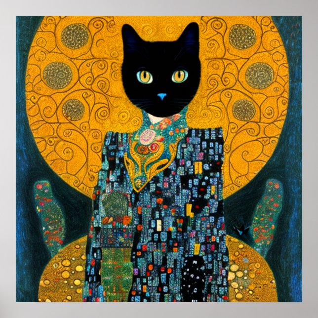 Black Cat i Fabulous Gown Poster (Framsidan)