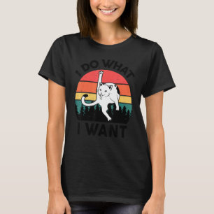 Black Cat I gör vad jag Slickar. T Shirt