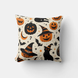 BLACK CAT I HALLOWEEN KUDDE