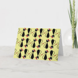 Black Cat i julklapp Helgkort