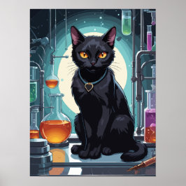 Black Cat i laboratorium Poster