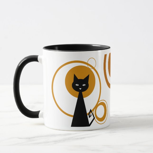 Black Cat i månljuset Mugg (Vänster)