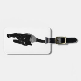 Black Cat i Snö Bagagebricka