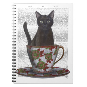 Black Cat i Tekopp Anteckningsbok
