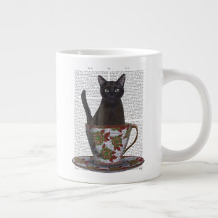 Black Cat i Tekopp Jumbo Mugg