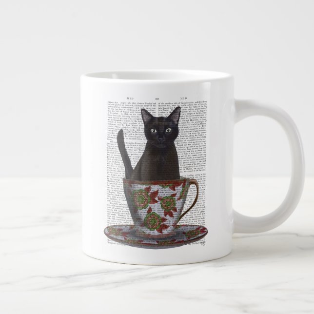 Black Cat i Tekopp Jumbo Mugg (Höger)