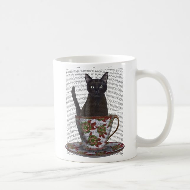 Black Cat i Tekopp Kaffemugg (Höger)