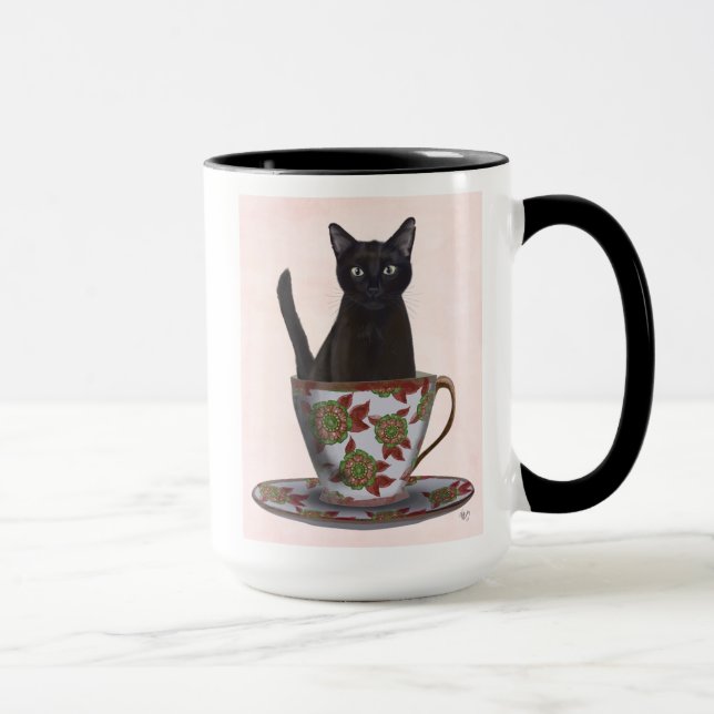 Black Cat i Tekopp Mugg (Höger)
