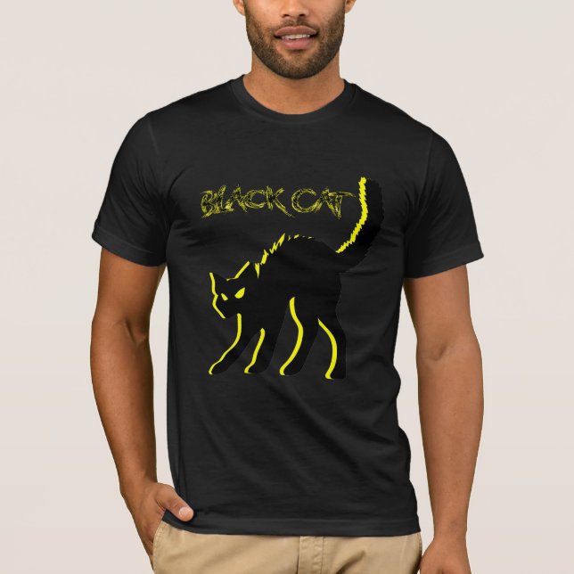 Black Cat Inspired Halloween Shirt T Shirt (Framsida)
