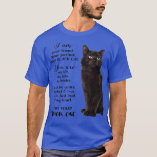 Black Cat jag är din svarta katt Far Mors dag T Shirt
