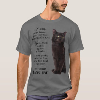Black Cat jag är din svarta katt Far Mors dag T Shirt