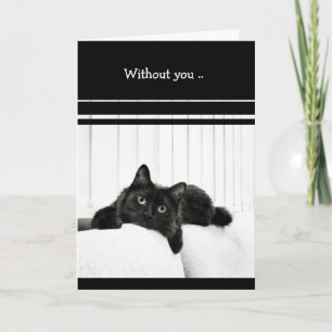Black Cat jag miss You Card Kort