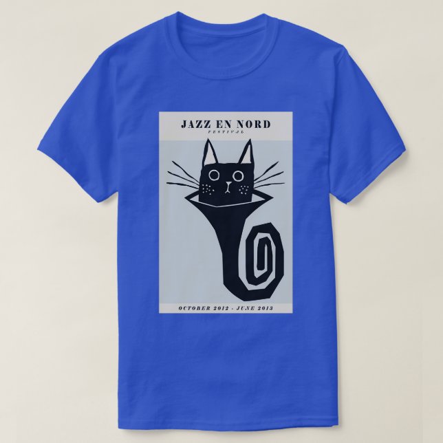 Black Cat Jazz En Nord T Shirt (Design framsida)