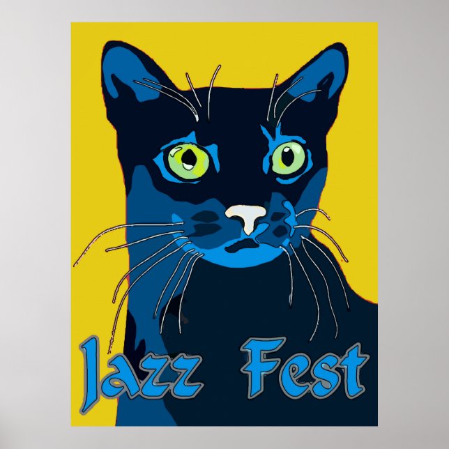 Black Cat Jazz Poster (Framsidan)