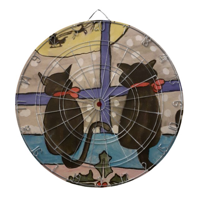 Black Cat jul Dartboard Darttavla (Framsidan)