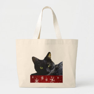 Black Cat jul Jumbo Tote Bag Jumbo Tygkasse