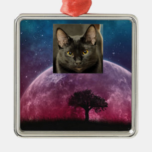 Black Cat Julgransprydnad Metall