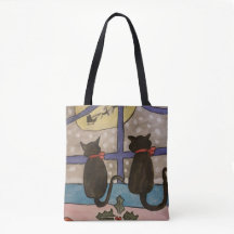 Black Cat-julklapp, tote Bag