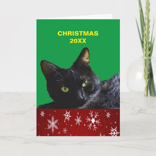 Black Cat-julkort 20XX Greeting Card Helgkort (Framsida)
