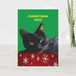 Black Cat-julkort 20XX Greeting Card Helgkort