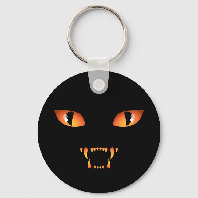 Black Cat Keychain Cat Halloween-nyckelkedjor Nyckelring (Framsida)