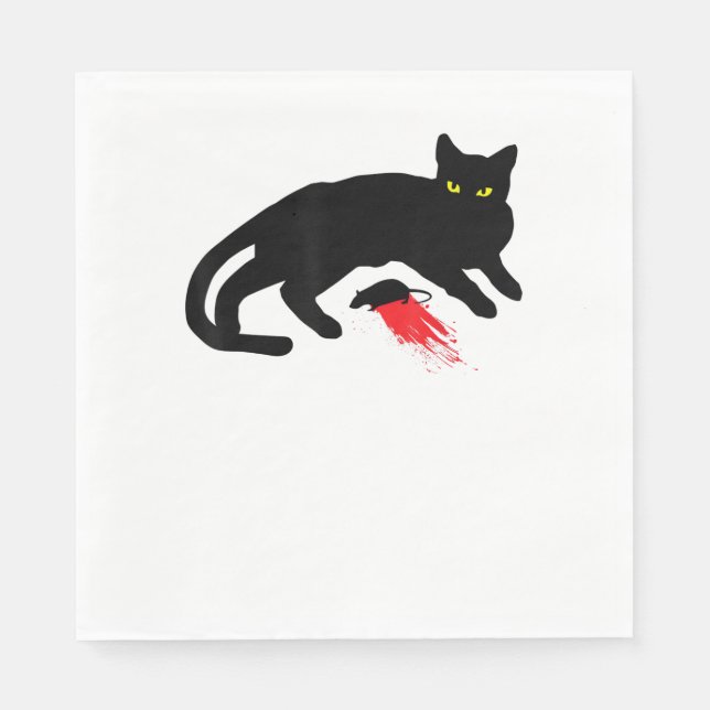 Black Cat Killer instinerar uttjänt mus Punk Goth Pappersservett (Framsidan)
