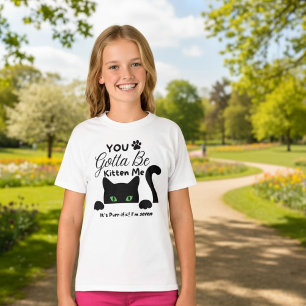 Black Cat Kitten Customized Age Birthday T Shirt