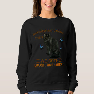 Black Cat Kitten ibland pratar jag med mig själv, T Shirt
