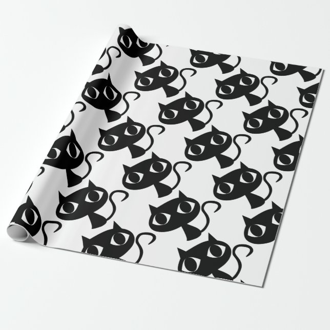 BLACK CAT KITTEN PRESENTPAPPER (Utrullad)