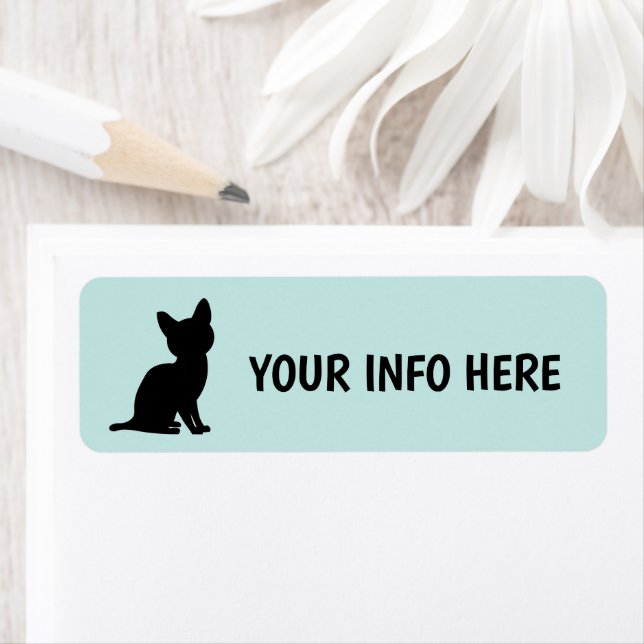 BLACK CAT KITTEN-RETURETIKETTER RETURADRESS ETIKETT (Insitu)