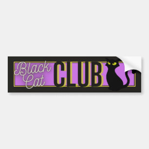 Black Cat Klubb Bumper-fästare Bildekal
