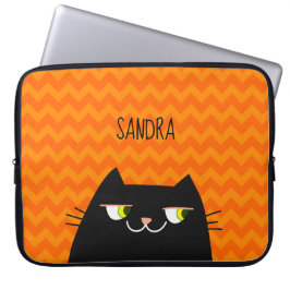Black Cat Laptop Fodral