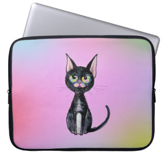 Black Cat Laptop Fodral