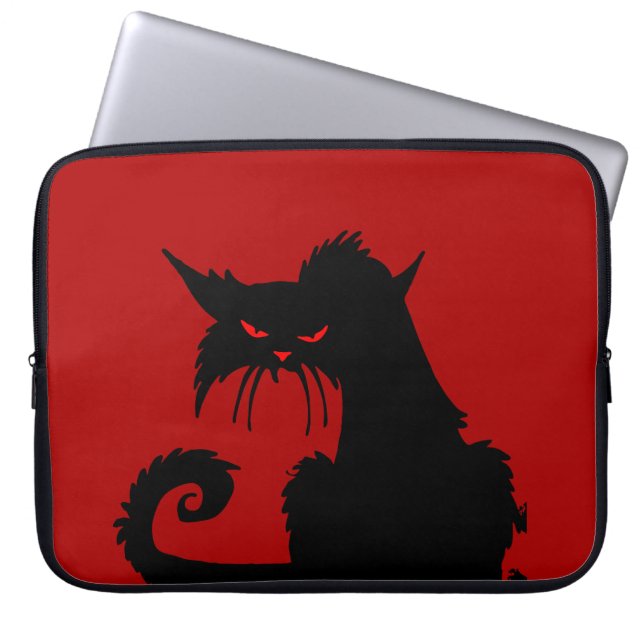 Black Cat Laptop sleeve (Framsidan)