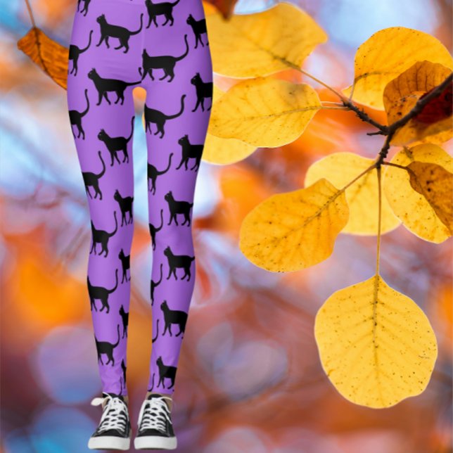 Black Cat Lila Dimma Crazy Cat Leggings (Feeling Catty?)