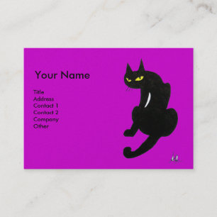 BLACK CAT, Lila Violet Pearl Papper Visitkort