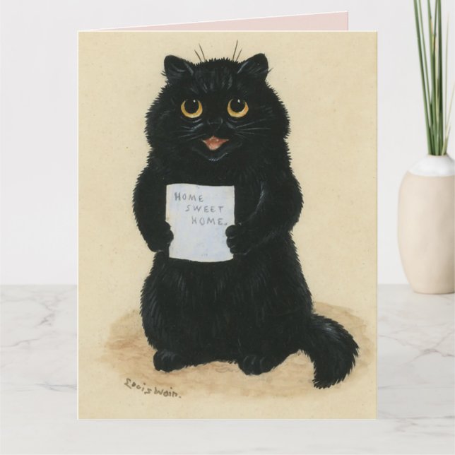 BLACK CAT LOUIS WAIN HEJ GREETARD KORT (Framsida)
