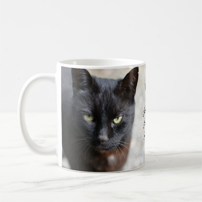 Black Cat Lover-bild med motiv offert Coff Kaffemugg (Vänster)