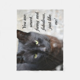Black Cat Lover-bild med motiv offert Fleecefilt