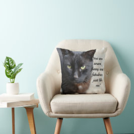 Black Cat Lover-bild med motiv offert Kudde