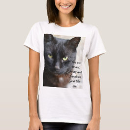 Black Cat Lover-bild med motiv offert T Shirt