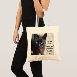 Black Cat Lover-bild med motiv offert Tygkasse